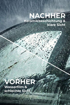 Vorher & Nachher Shineria Ceramic Glasreiniger