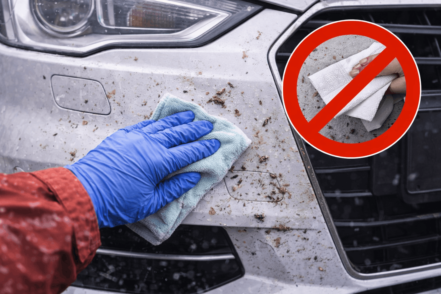 Insekten trocken entfernen