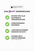 Wualitätsversprechen Shineria Ceramic Glasreiniger