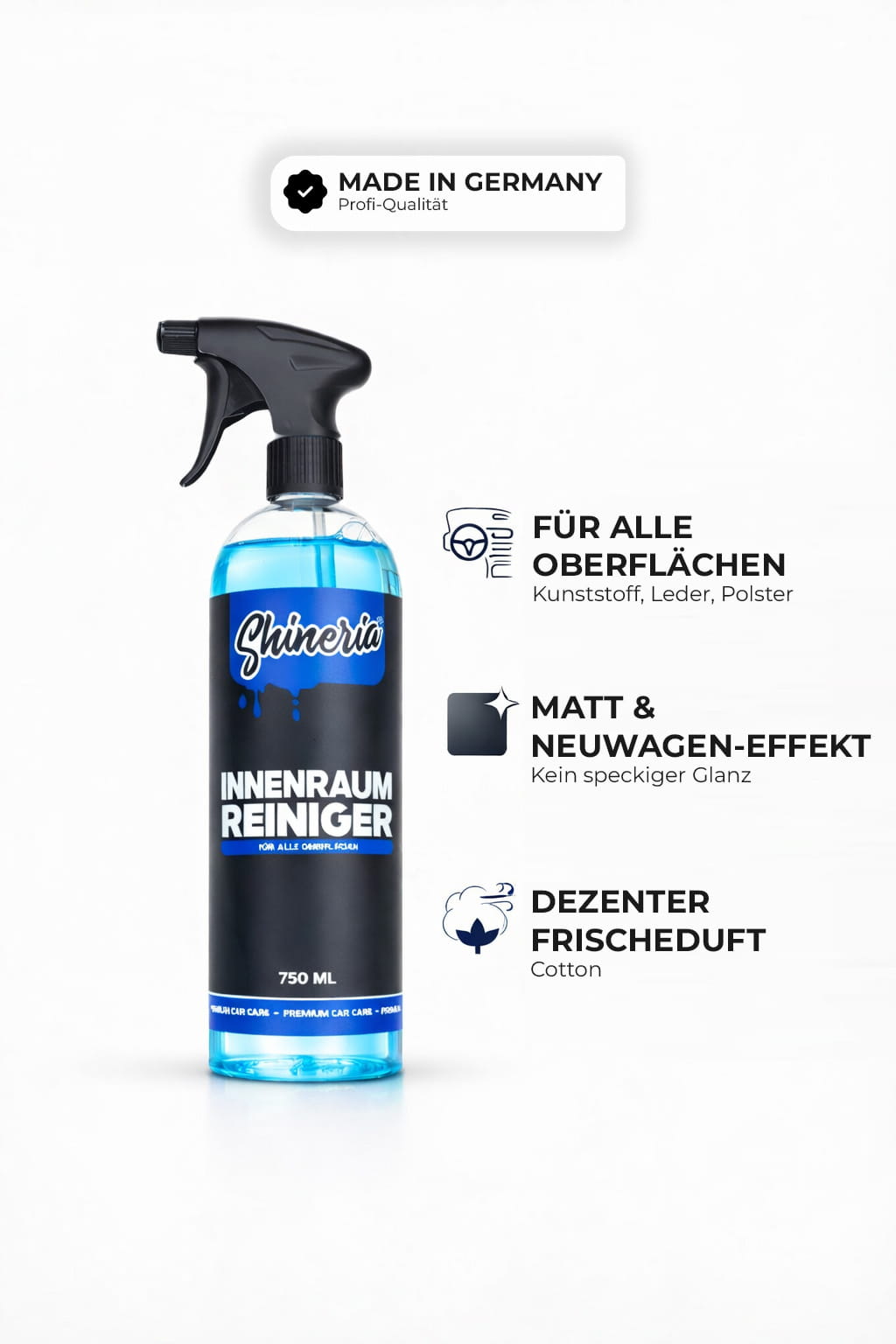 Vorteile des Shineria Innenraumreinigers