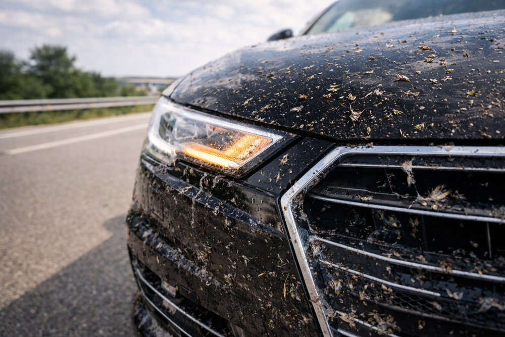 Autopflege nach einer Urlaubsfahrt