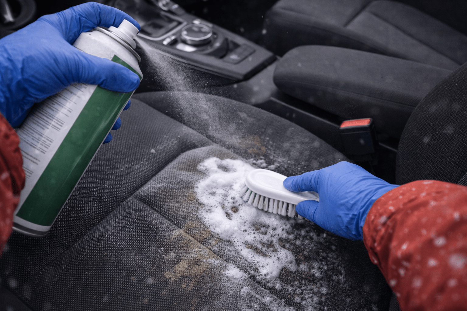 Polsterflecken im Auto entfernen